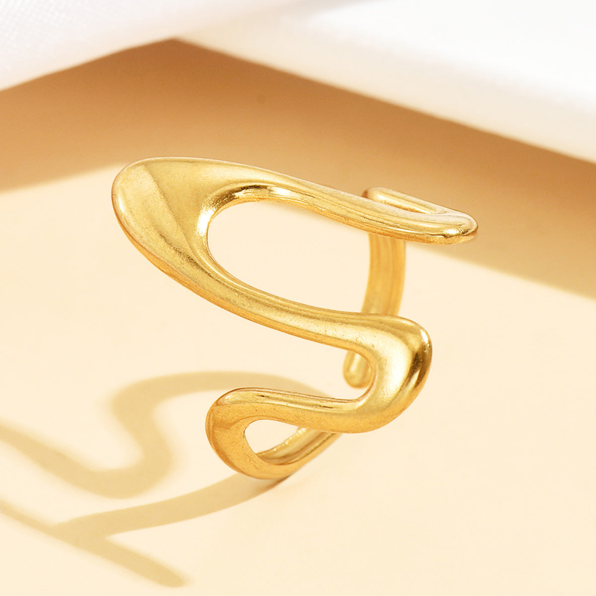 Retro Irregular Bold-Line Open Ring For Women