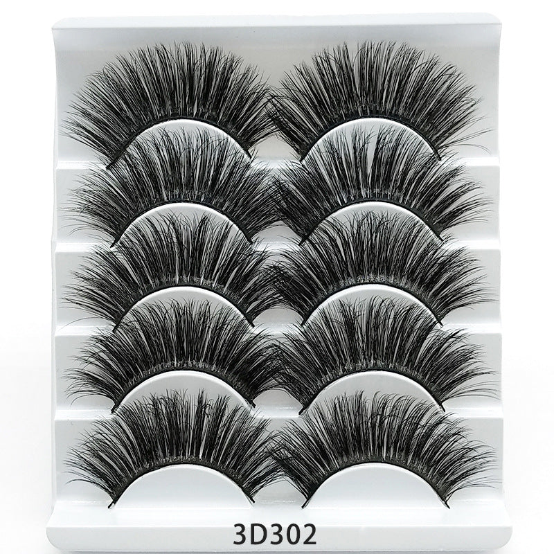 Five Pairs Stalk Eyelashes
