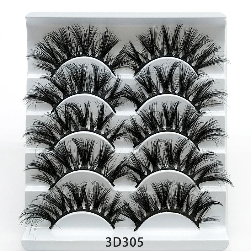 Five Pairs Stalk Eyelashes