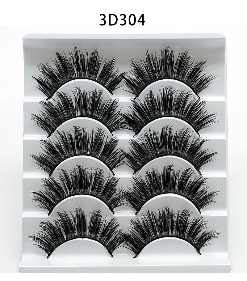 Five Pairs Stalk Eyelashes