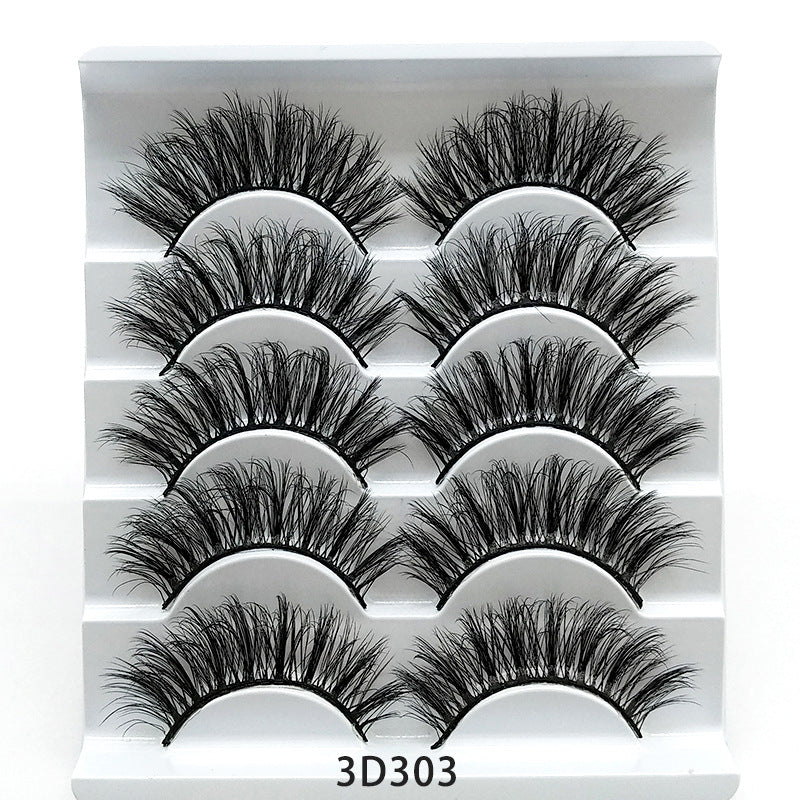 Five Pairs Stalk Eyelashes