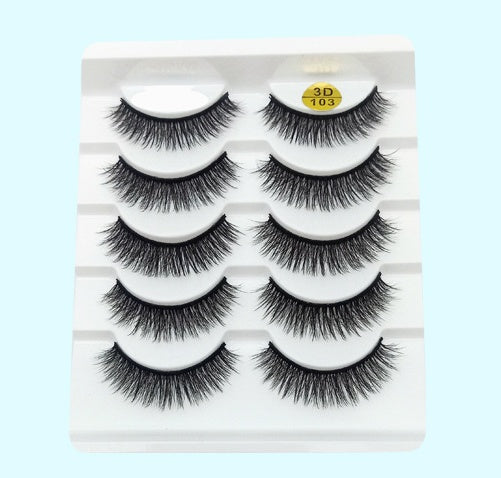Five Pairs Stalk Eyelashes