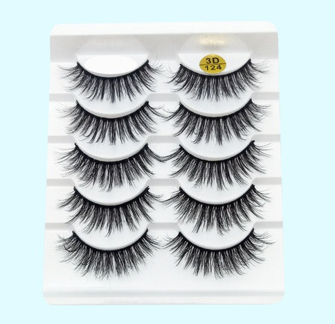 Five Pairs Stalk Eyelashes