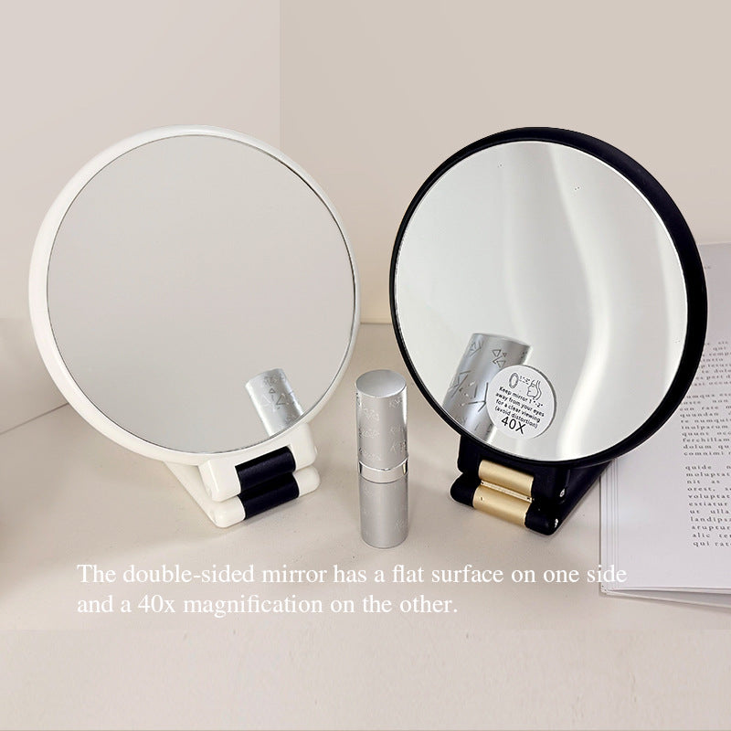 Double-Sided Handheld Portable Folding Makeup Mirror
