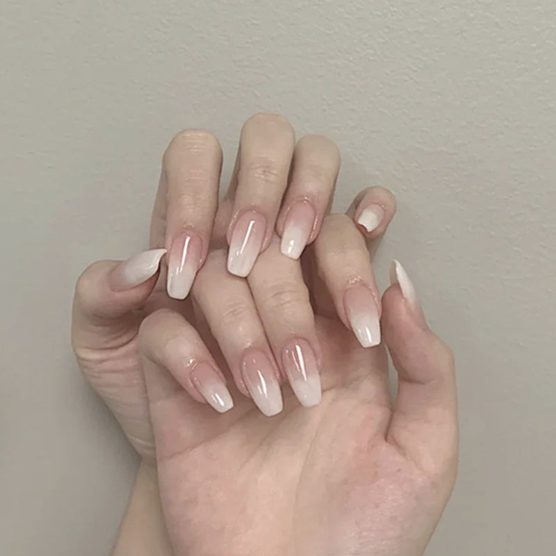 566-ballet white nails