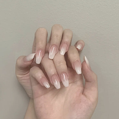 566-ballet white nails