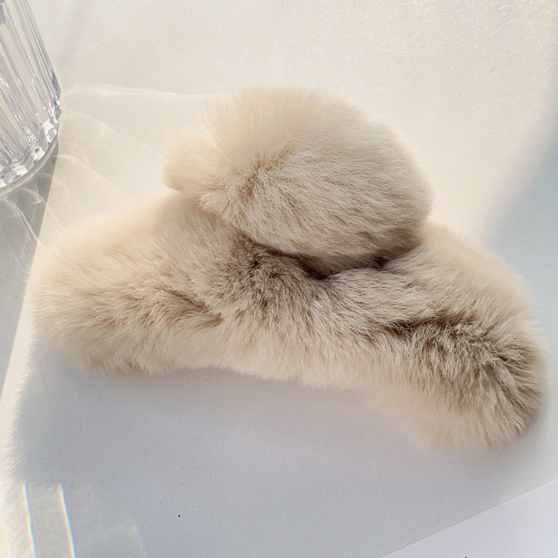 Korea Real Otter Hair Hair Clip Female