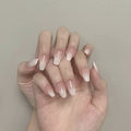 566-ballet white nails