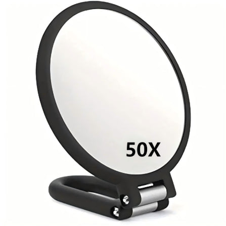 Double-Sided Handheld Portable Folding Makeup Mirror