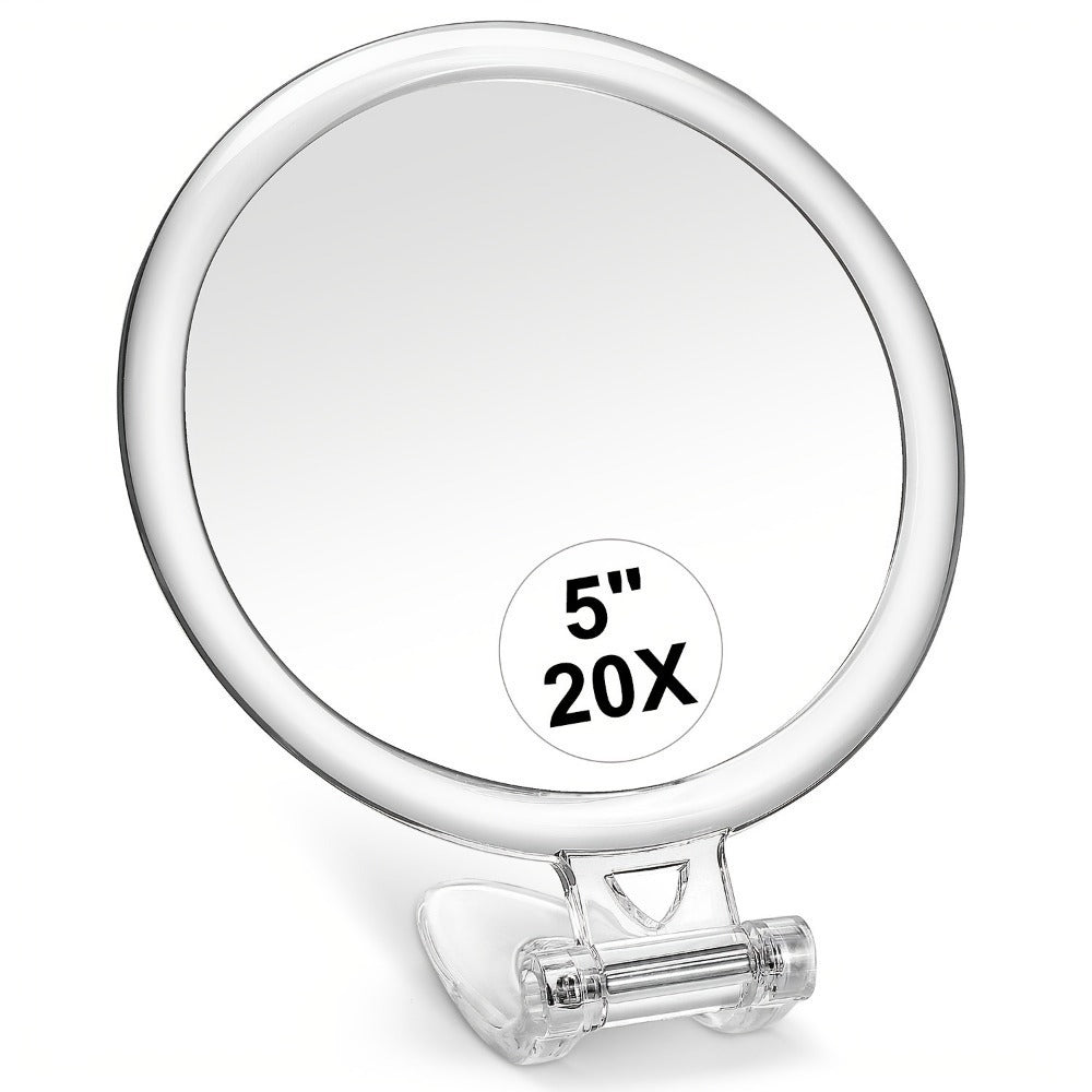 Double-Sided Handheld Portable Folding Makeup Mirror