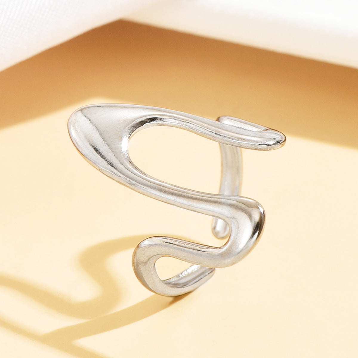 Retro Irregular Bold-Line Open Ring For Women