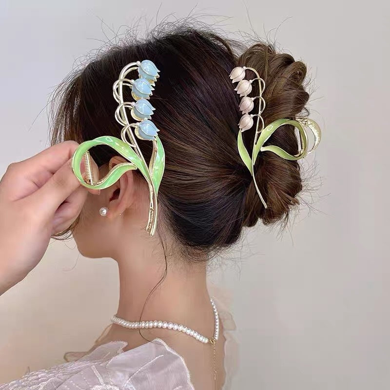 Lily Of The Orchid Simple Versatile Large Women's Zinc Alloy Hair Clip